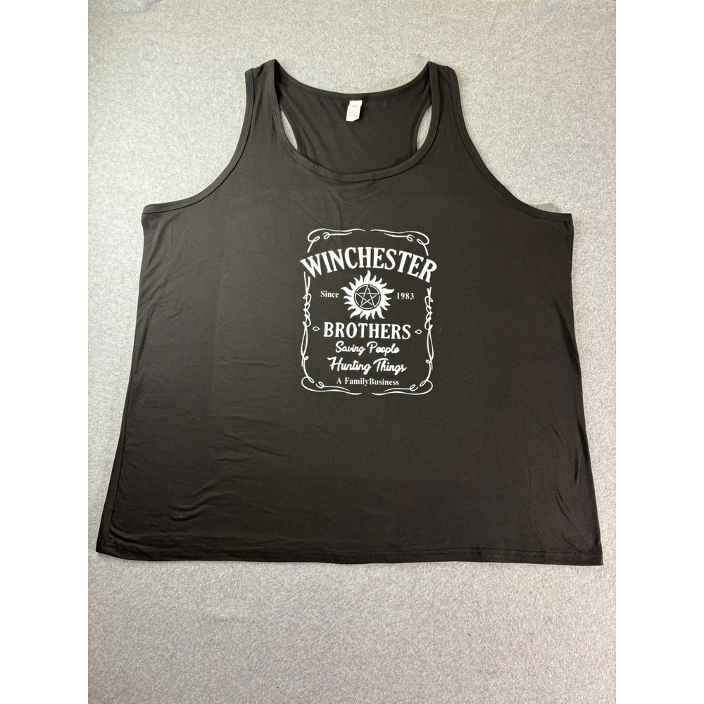 Supernatural Winchester Brothers Tank Top Black 5XL Saving People Hunting Things